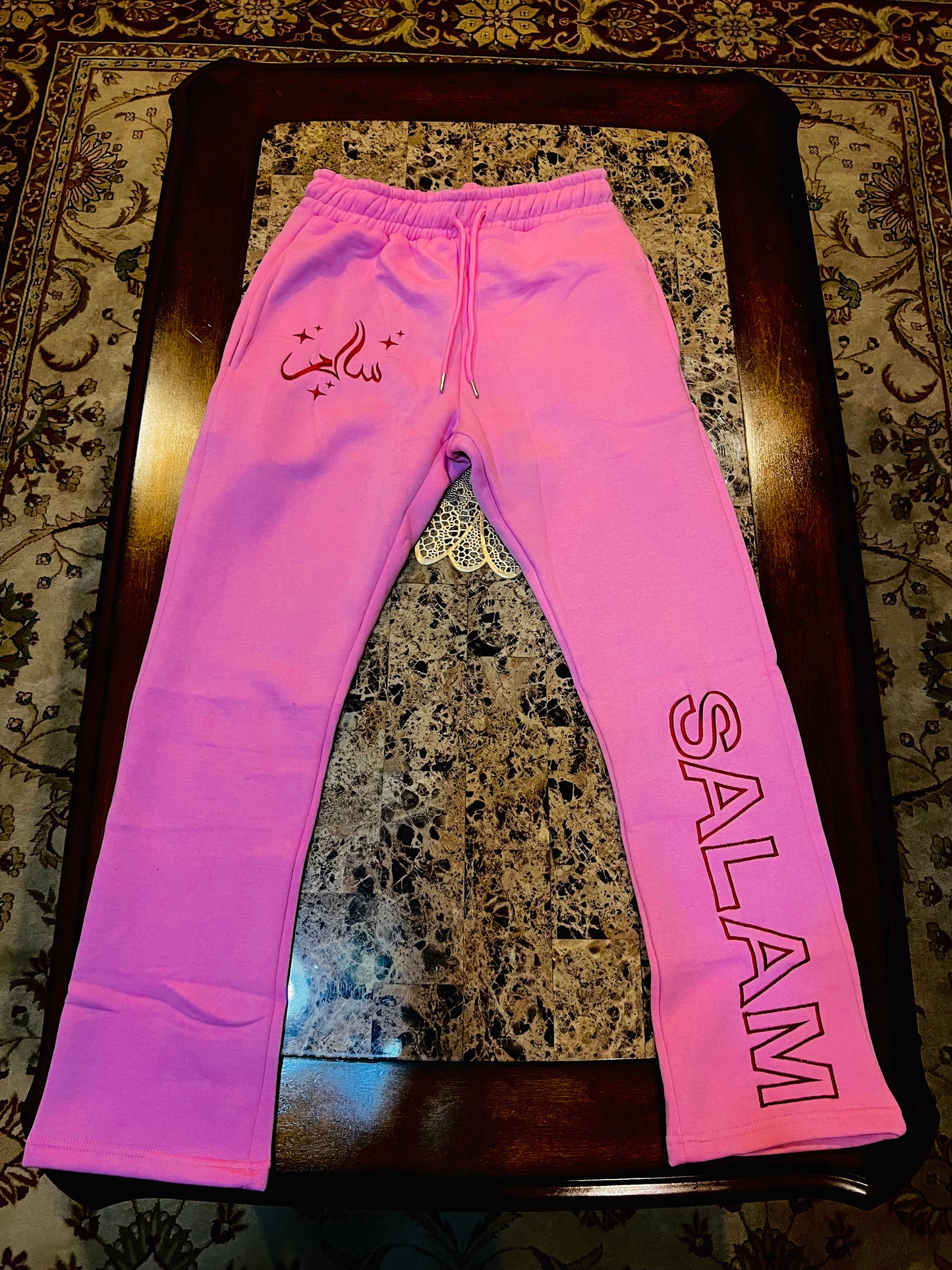 SALAM "Awareness of the one" Embroided Pink Set Hoodie and Pants