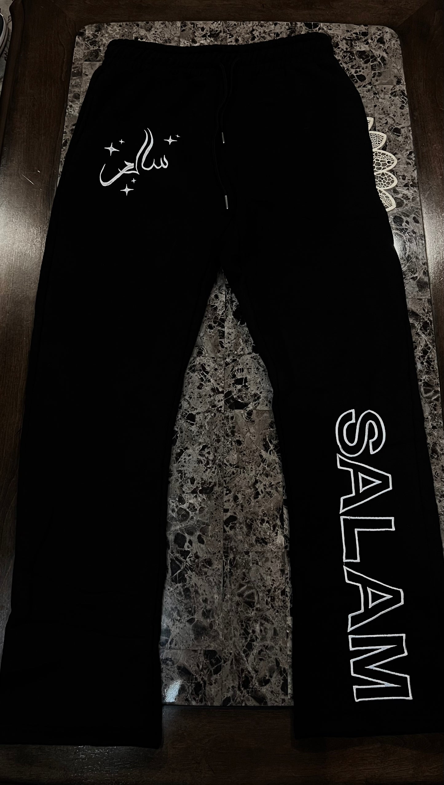 SALAM "Awareness of the one" Embroided Black Set Hoodie and Pants